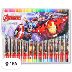 금홍팬시 어벤져스 18색 싸인펜, 랜덤 발송, 1개
