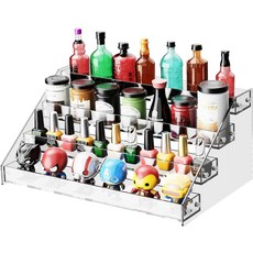 후 릴 4단 디스플레이 스탠드 오거나이저 보관 랙 향수 향신료 피규어 컵케이크 카드 22x838x622, 4 Tier