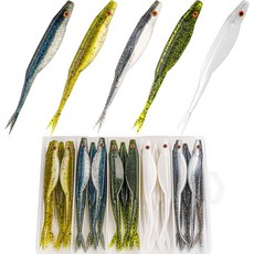 소프트 플라스틱 미끼 배스 낚시용 패들 테일 스플릿 스위미바잇 트라우트 파이크용 저크베잇 수영 202530 PCS, X-Tail, 3.5in-25pcs