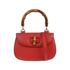 구찌 중고 1990-2000's 뱀부 투웨이 토트 백