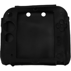2DS 컨트롤러용 상단 및 하단 화면 보호기가 있는 보호 케이스 스크래치 소프트 실리콘 스킨 모든 버튼에 쉽게 접근 가능블랙, Black