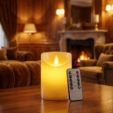 LED 양초 티라이트 10 x 7.5 cm, 화이트