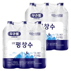 강원평창수 무라벨 2L 12병 (유/무라벨 랜덤발송), 12개
