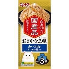 CIAO 貓餐包 三昧餐包 (雞三昧/魚三昧), 1個, CIAO魚三昧餐包-鰹魚+柴魚, 鰹魚+柴魚