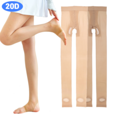 바풀 DY BONETRI 20데니어 밑트임 스타킹 골프 고리 스타킹