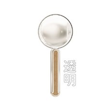 【Aether依鈦】寵物飼料勺 - 透明/透黑 有刻度 自帶夾子, 透明, 1個