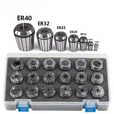 AA ER 콜렛 세트 ER11 ER16 ER20 ER25 ER32 고정밀 0.005mm 0.008mm 공구 홀더 클램핑 UP ER 스프링 콜렉터, 01 plastic box, 32 ER11 -(7Pcs) UP