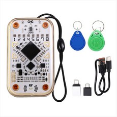 카멜레온 울트라 RFID 스마트 칩 리더+T5577/CUID/UID 키 체인 스마트 에뮬레이터 IC ID 카드 디코딩 NFC 읽기 작성자, 흰색과 투명