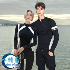 水精靈 長袖速乾防曬水母衣 潛水衣 衝浪衣 情侶款 1923