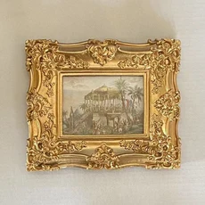 프렌치 레트로 거울 빈티지 홈데코 트레이 액자 벽 장식 골드 실버 엔틱 안목의여왕 인테리어, 인화지 랜덤