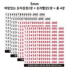 메뉴판 가격 수정 스티커 작은 숫자 번호스티커