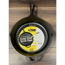 Lodge 10.25吋 圓型橫紋鑄鐵煎鍋 牛排鍋 美國原裝, 1個