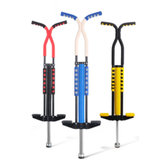 어른용 스카이콩콩 점핑 포고스틱 다이어트 운동 기구, 강화 이중 파란색 모델09, 1개