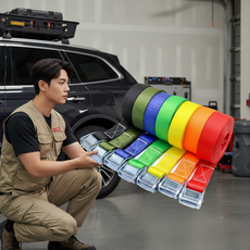 캠버클 스트랩 25mm 깔깔이 이삿짐 화물 고정 스트랩 운송 폴리에스터 스포츠용 짐받이 레저용 수하물, 3-캠버클4M-초록, 1