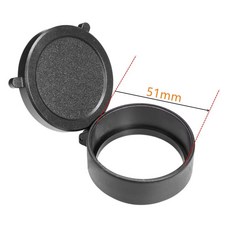 망원경 스코프 커버 플립업 쌍안경 먼지 보호 액세서리 캡 구경 25-69mm 사냥, 내경 51mm, 1개