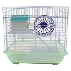 倉鼠飼養箱 附配件 34.5*26*32cm 淺綠色, 1個, 34.5*26*32,淺綠色