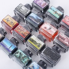 피에르가르뎅 잉크 시티판타지 만년필 딥펜 캘리그라피 병잉크, 08_태극 블루