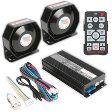 차량용 경적 사이렌 구급차 오프로드 비상 경고음 스피커, 단일 스피커, 범용, 600W 울트라씬 스피커 2개 포함