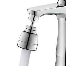 워터블리 황동 삼단 코브라 싱크대 수전 연장탭 다각도 회전 길이선택형, 1개