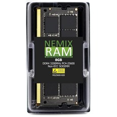 NEMIX RAM 8GB(1X8GB) DDR4 2666MHZ PC4-21300 2Rx8 1.2V CL19 260핀 Non-ECC SODIMM 노트북 PC 메모리, 8GB (1X8GB) DDR4 2666MHZ SODIM, 1개