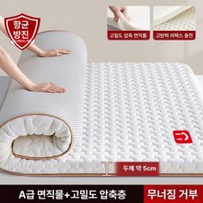 매트리스 토퍼 바닥 싱글 손님용 메모리폼 알러지케어 하드 접이식 수면매트, 1cm, 1단계 딥슬립 미쓰비시 화이트골드 5cm