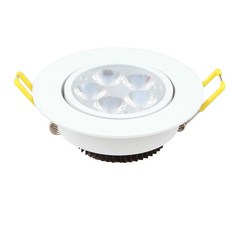 THE SSEN LED 일체형 다운라이트 3인치 5W 화이트 매입등, 전구색, 1개 전구색, 1개