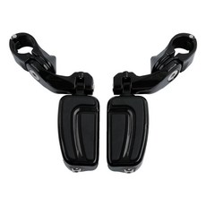 가드 오토바이 하이웨이 페달 레스트 발판 페그, X. 짧은 검정색F 스타일 바 가드 페달