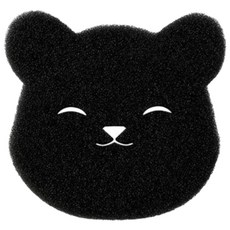 丹丹悅生活 小熊洗衣球沾毛器 吸附粘毛器 寵物除毛器 不傷衣物, 黑色, 1個