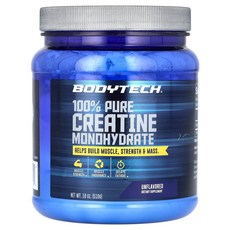 BodyTech 바디테크 퓨어 크레아틴 모노하이드레이트 무맛 18oz 510g 운동보충제, 1