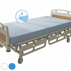 DLi 병원침대커버 뽀송이 (방수) 침대방수커버 밴드형 노인 환자 병원침대시트, 1개, 파랑색