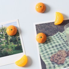 감귤 5P set 냉장고 현관문 인테리어 자석 작지만 강력한 귀여운 마그넷, 감귤 5pcs 세트 자석