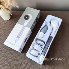 電動洗澡沐浴刷 防水 搓澡機 多功能清潔刷 5件套裝, 電動沐浴洗澡刷, 1個