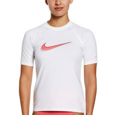 나이키 NIKE 나이키스윔 여자래쉬가드 아웃라인 스우시 숏 슬리브 하이드로가드 NESSD427-100 3706989