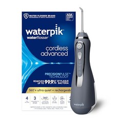 Waterpik Cordless Advanced Water Flosser for Teeth Gums Braces Dental Care with Travel Bag and, 1개, 회색