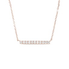 LB 익스클루시브 중고 14K 로즈 골드 다이아몬드 펜던트 네크리스