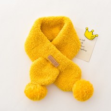 목도리 겨울 보온 머플러 남아 여아 귀여운 쿠션 넥워머, 옐로우