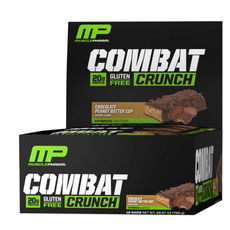 MUSCLEPHARM Combat Crunch 運動蛋白棒 巧克力花生醬杯口味 12入, 1個, 巧克力花生醬杯