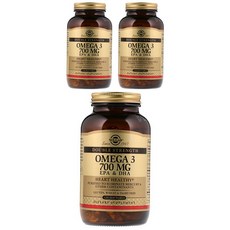 SOLGAR 雙重OMEGA 3軟膠囊 700mg, 120顆, 3罐