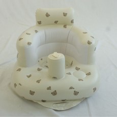 神器學坐坐椅坐學訓練兒童沙發椅座椅學餐椅嬰兒寶寶耐用充氣, 特大號小熊頭白色