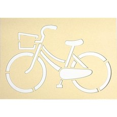 자전거 스텐실 일반 종이 제품 그림 크기 약 W380×H246mm