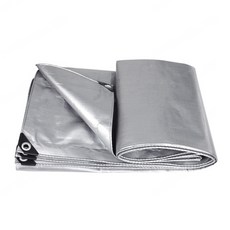 화물차 두꺼운 방수 차양 천 아웃도어 더블 실버 자외선 차단 천 방수 방수 천 하우스 천, (1+1개입)[4mx5m]+[5mx6m]