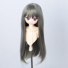 Linfairy 린페어리 1/3 인형 가발 89인치 스트레이트 롱 다크실버, 1개, Dark Silver
