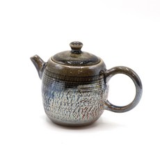 茶有大益 手工柴燒金銀彩爆裂紋茶壺 約130ml 白邦琮老師作品, 1個