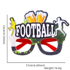 2026 축구 팬 안경 축구 리그 바 클럽 파티 장식 소품 월드컵 팬 용품 맞춤제작 가능, 프리 사이즈, 맥주잔 축구 글자 디자인