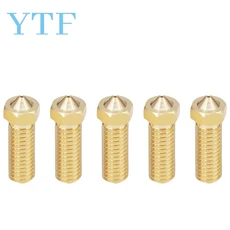 1-100PCS 화산 노즐 긴 유형 황동 0.4mm 크기 3D 프린터 용 옵션 필라멘트, 01 5PCS, 05 0.6mm