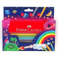 德國輝柏 FABER-CASTELL 115819 色鉛筆彩虹拉鍊包，色彩鮮明，攜帶方便，適合各年齡層繪畫愛好者, 1個