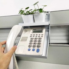 전화기 거치대 사무실 선반 2단 고정 접이식 유 화기 오렌지 유선 흰색 벽걸이, 흑색홑겹 25 25
