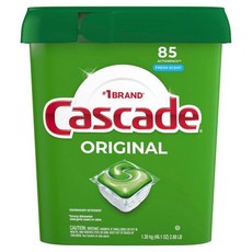 캐스케이드 액션팩 식기 세척기 세제 상쾌한 향 85개입, 85 Count (Pack of 1), 1개