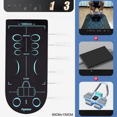 AB슬라이드 매트 홈트 복근 뱃살빼는기구 자동 블루 무릎 운동 특수 레인보우 패드 본드 및 두꺼워 1 40x120cm[접착점 미끄럼 방지 도톰한, 복근 베스트라인 3종 세트 블랙블루, 기본 모델명/품번