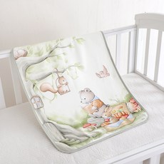 嬰兒隔尿墊寶寶兒童防水牀墊純棉a類可水洗大尺寸墊牀單, 1個, 林間讀書日記:60*70cm